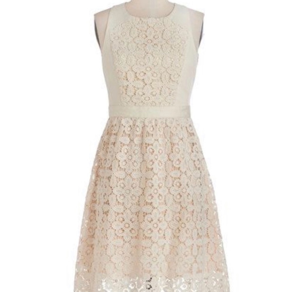 Pink Martini Off White Crochet Dress